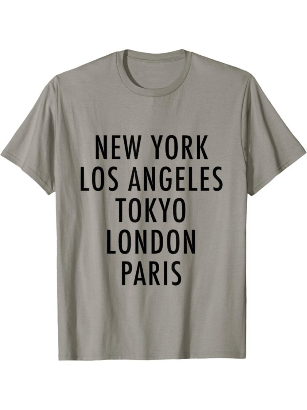 Trendy City Graphic Tee - New York, Los Angeles, Tokyo, London, Paris T-Shirt
